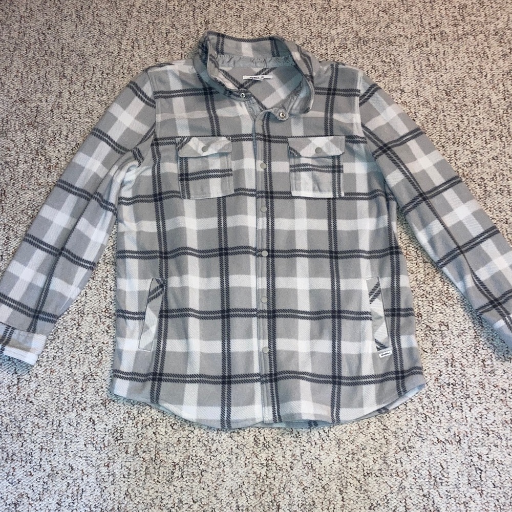 O'Neill Gray Plaid Button Down Shirt